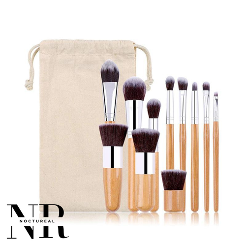 Noctureal 11-Piece Bamboo Makeup Brush Set