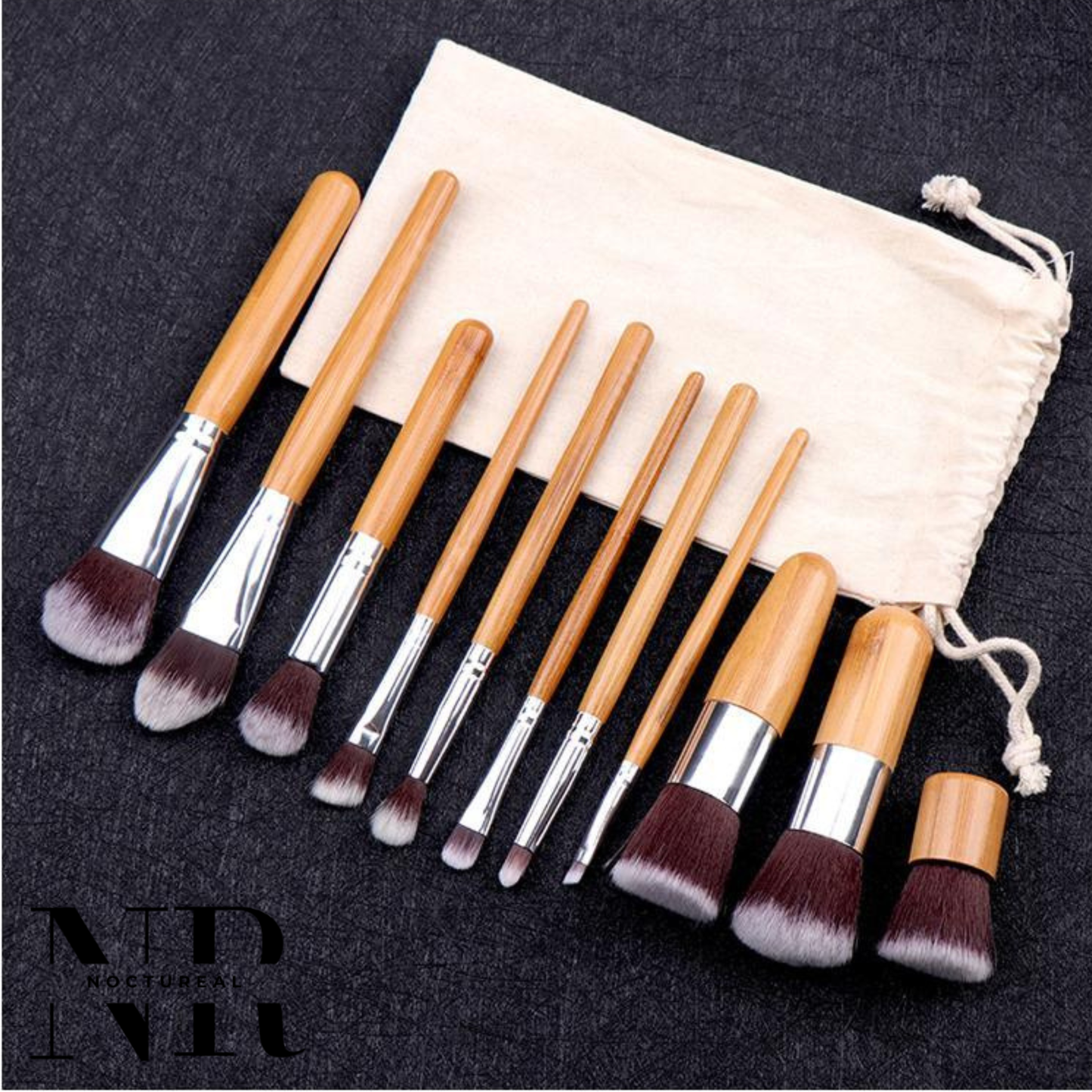 Noctureal 11-Piece Bamboo Makeup Brush Set